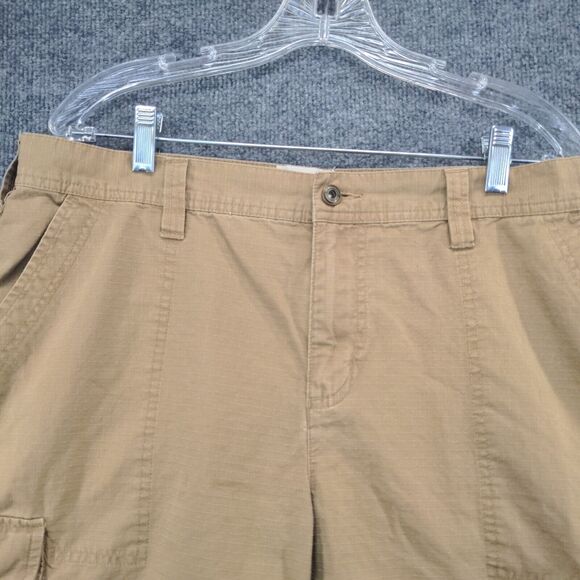 Field & Stream Mens Cargo Shorts Tan Size 36 Pockets Belt Loops Ripstop - Picture 6 of 11